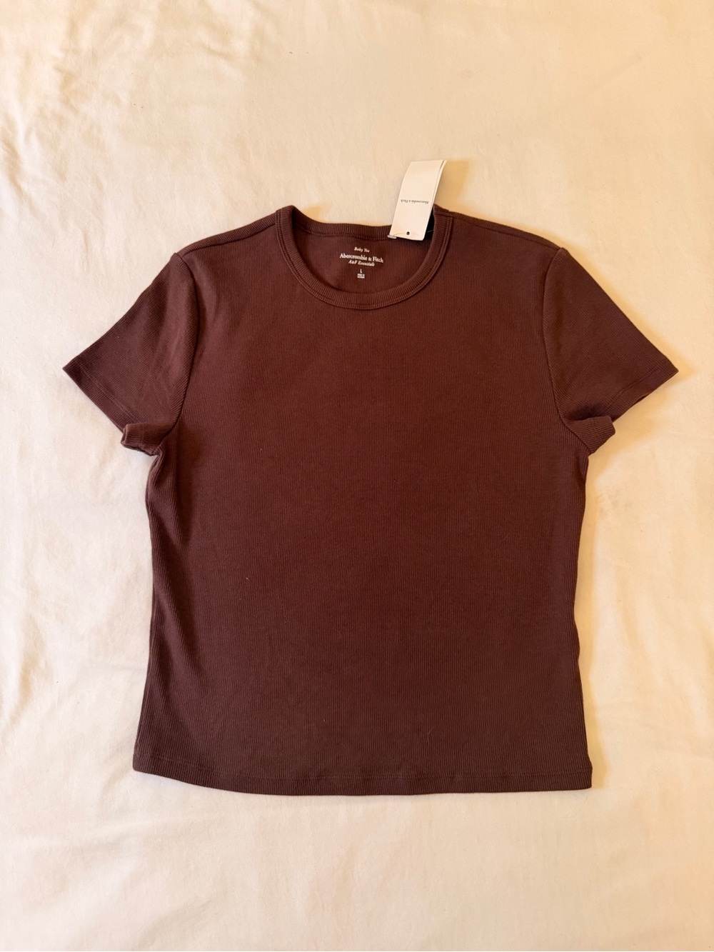 Abercrombie & Fitch Women's Crewneck baby Tee - Brown